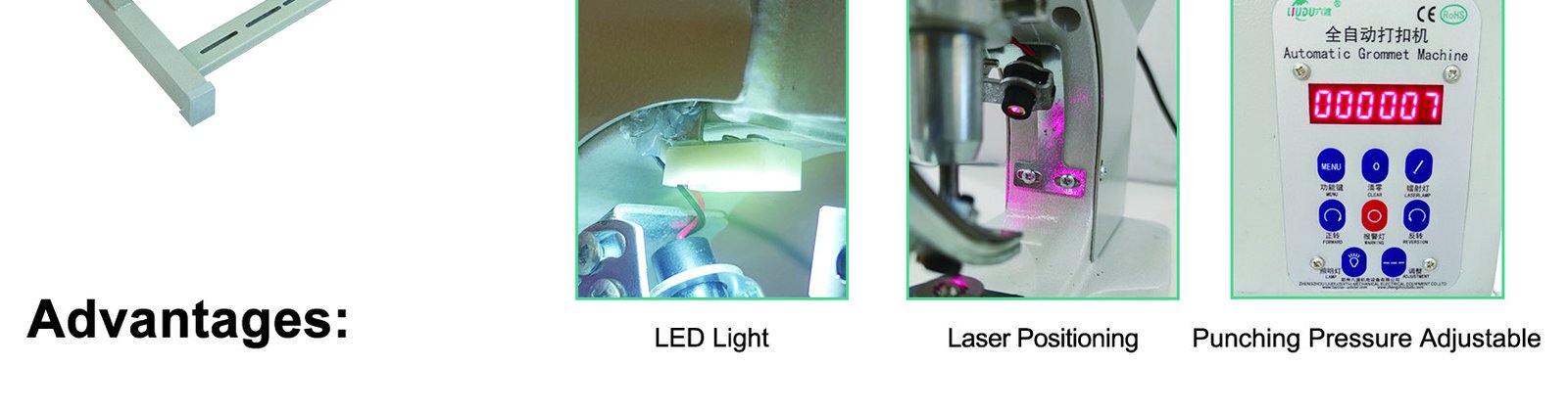 Lampu LED LD750A, pengaturan posisi laser dan tekanan cetak yang dapat disesuaikan